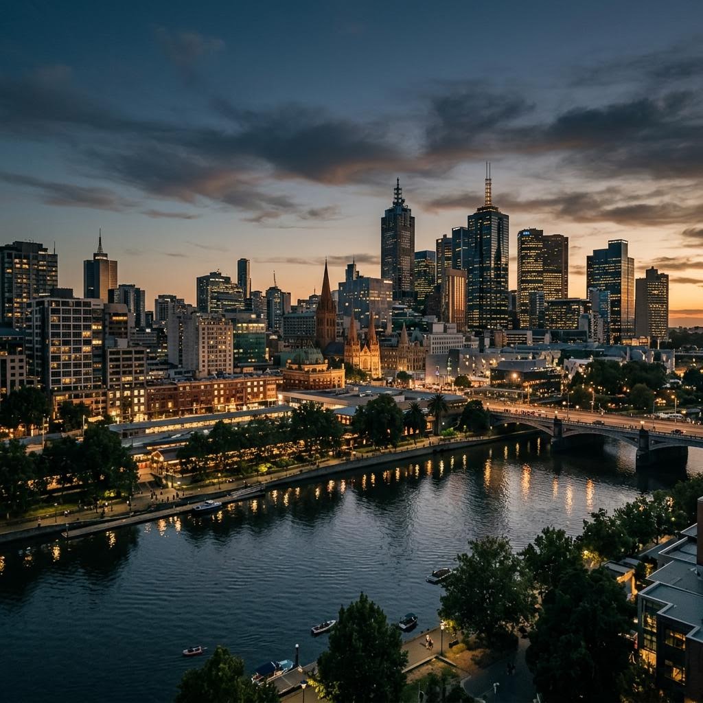City skyline at dusk, representing the EGV portfolio of ventures, investments, and exits
