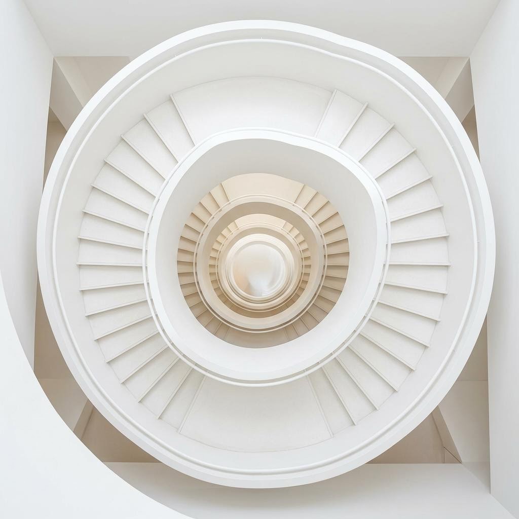 Spiral staircase, the cover image for the featured research analysis